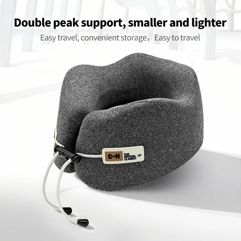 Memory Foam U-Shaped Travel Neck Pillow Support for Airplanes & Road Trips