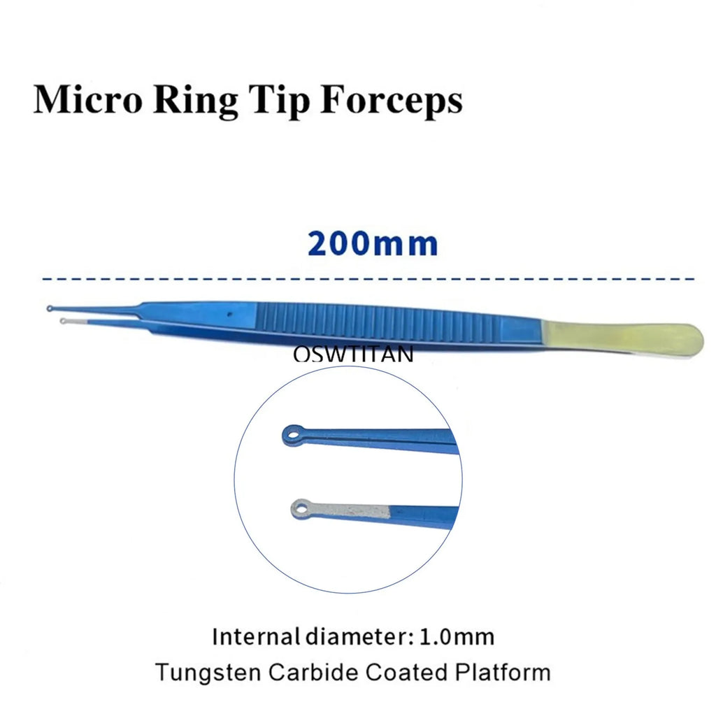 Titanium Vascular & Cardiac Tissue Forceps Micro Surgical Dissecting Forceps - Flat & Round Handles