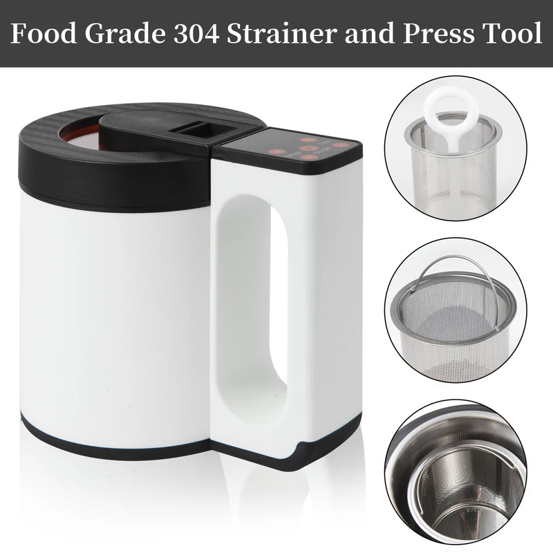 HerbDecarb & Infusion Machine for Edibles - HerbOil Tincture Maker, 304 Stainless Steel, 1.5oz Herb Capacity