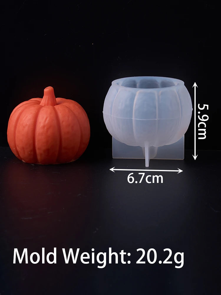 Pumpkin Silicone Candle Mold for Halloween DIY 3D Scented Candle Making