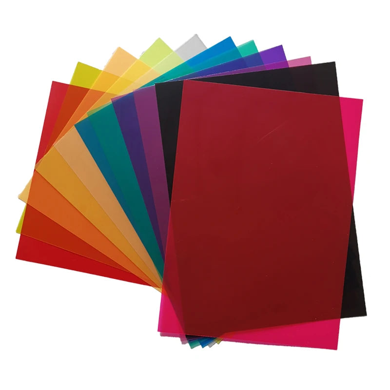 Colored Glass Paper Sheets A4 Handmade Transparent DIY Craft Plastic Film