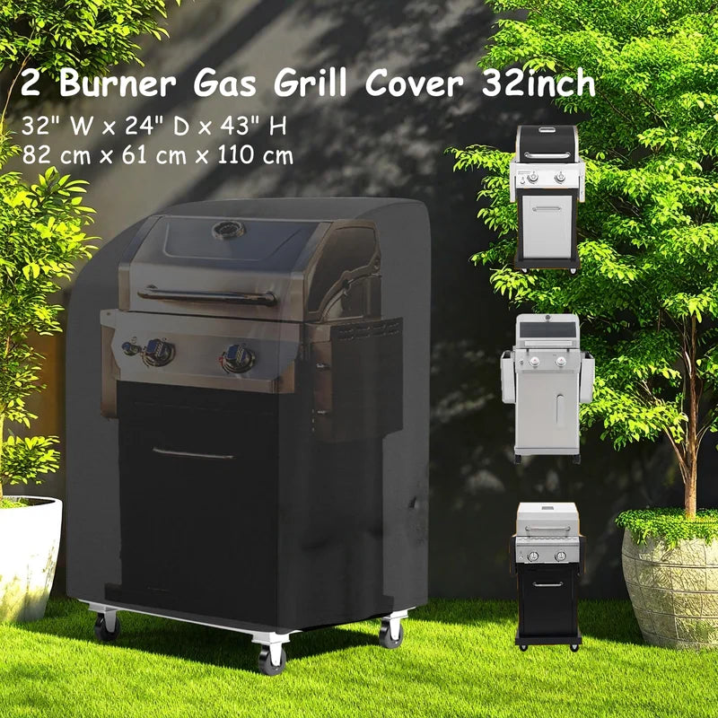 32 Inch Waterproof Gas Grill Cover for Outdoor BBQ - Weather & UV Resistant