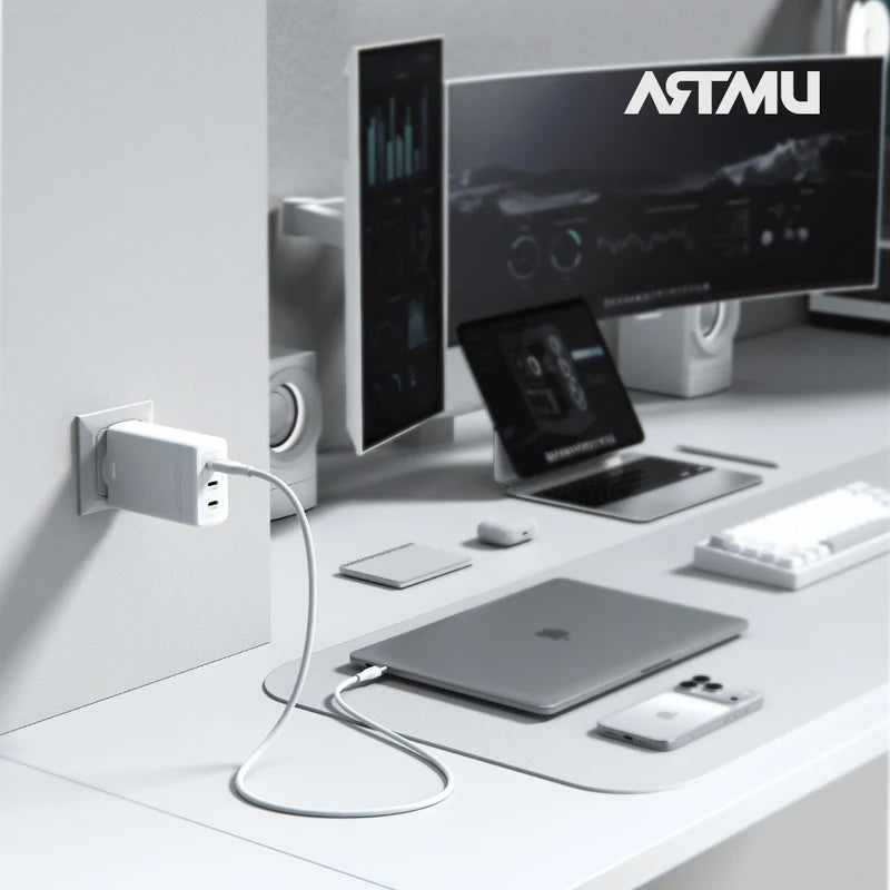 100W GaN Fast Charger with Multiple Ports, Universal USB-C Power Adapter