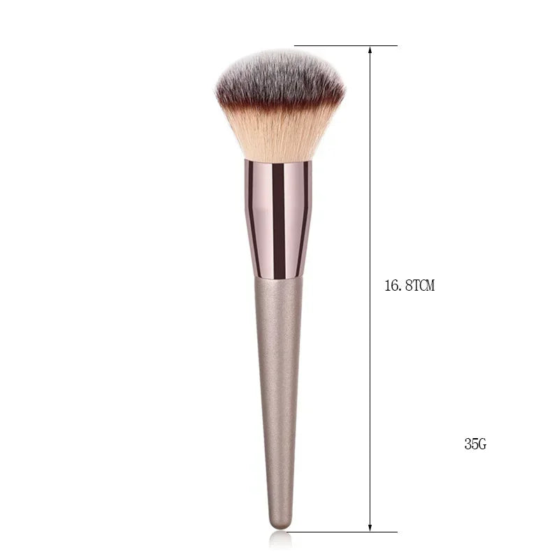 Cosmetic Makeup Brush Set - Foundation Powder Flat Head with Flame Cone Handle