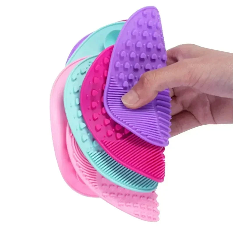 Silicone Makeup Brush Cleaner Pad - Multi-Color, Gentle & Durable