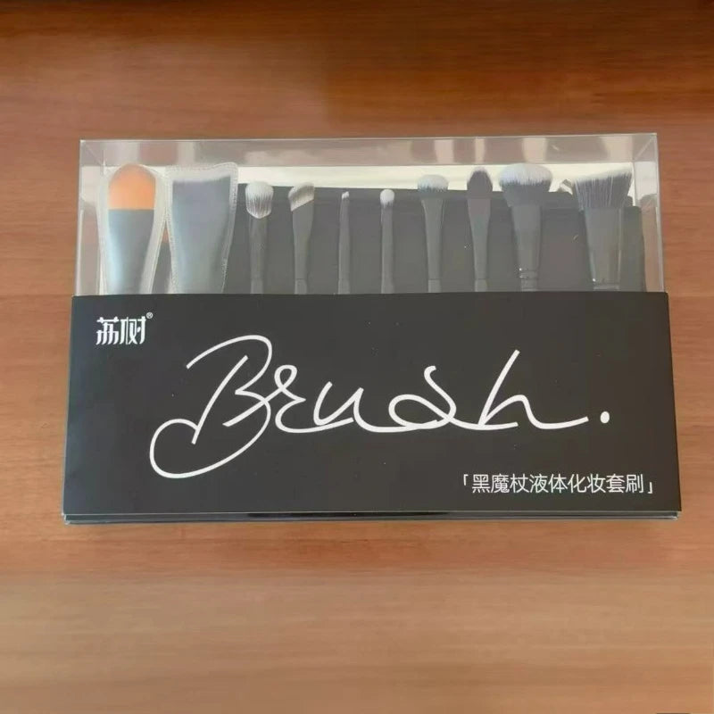 Makeup Brush Set 10 Pcs - Soft Eye Shadow, Foundation, Contour & Highlight Tools