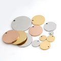 Mirror Polished Stainless Steel Circle Charms for Jewelry Making - 8-30mm