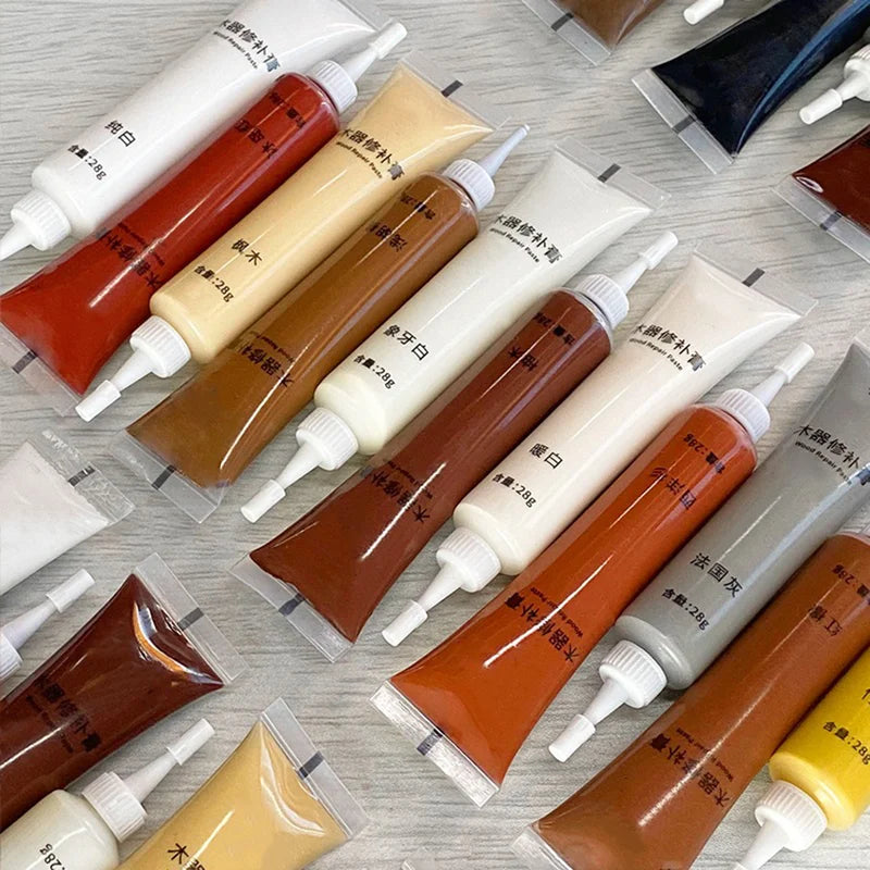 Wood Filler Repair Kit for Scratches Discoloration Cracks & Gouges - 14 Colors