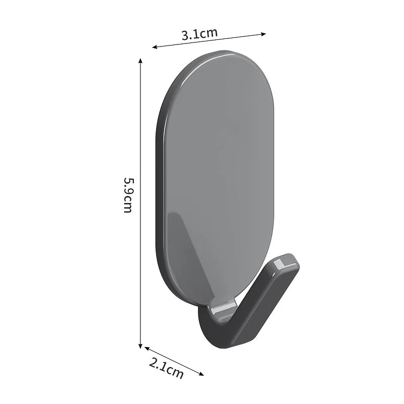 Self-Adhesive Wall Hooks Set - Heavy Duty Key Coat Towel Hanger for Bathroom & Kitchen