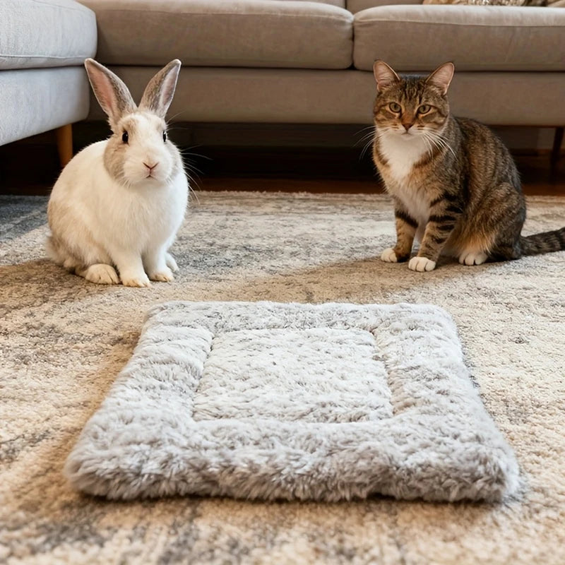 Reversible Plush Pet Bed for Small Animals Ultra Soft Guinea Hamster Rabbit Squirrel