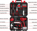 Cordless Drill Set with 126 Pieces - 8V Rechargeable Hand Tool Kit for DIY & Home Repairs