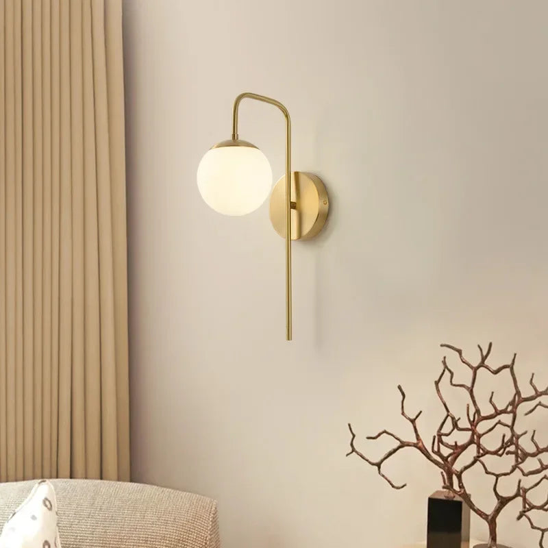 Modern Indoor Wall Sconce Light with Plug Switch - LED Bedroom & Living Room Wall Lamp