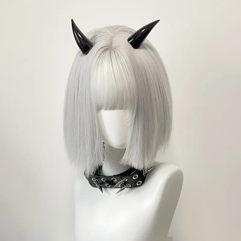 Halloween Demon Horn Hair Clips - Gothic Punk Hair Accessories for Cosplay & Parties