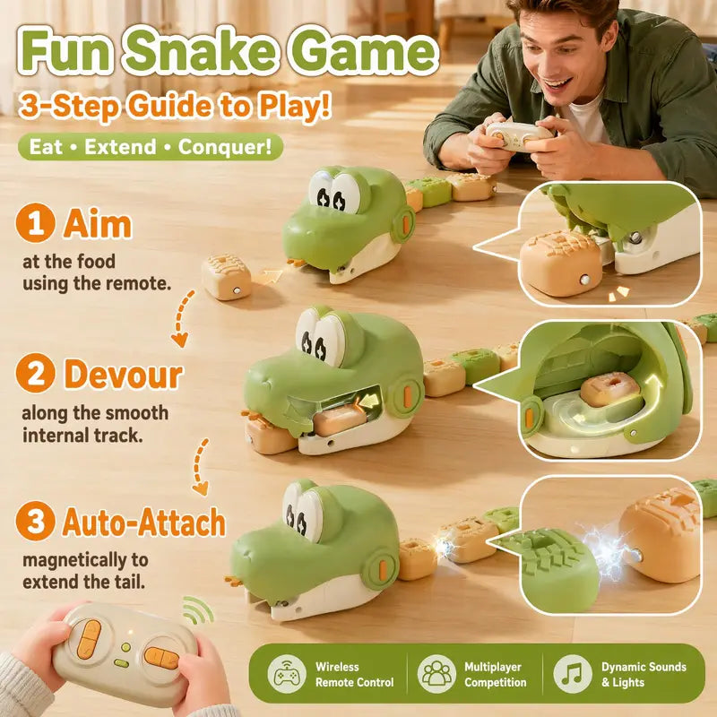 Magnetic Snake Battle Toy for 2 Players Interactive Remote Control Desktop Ornament