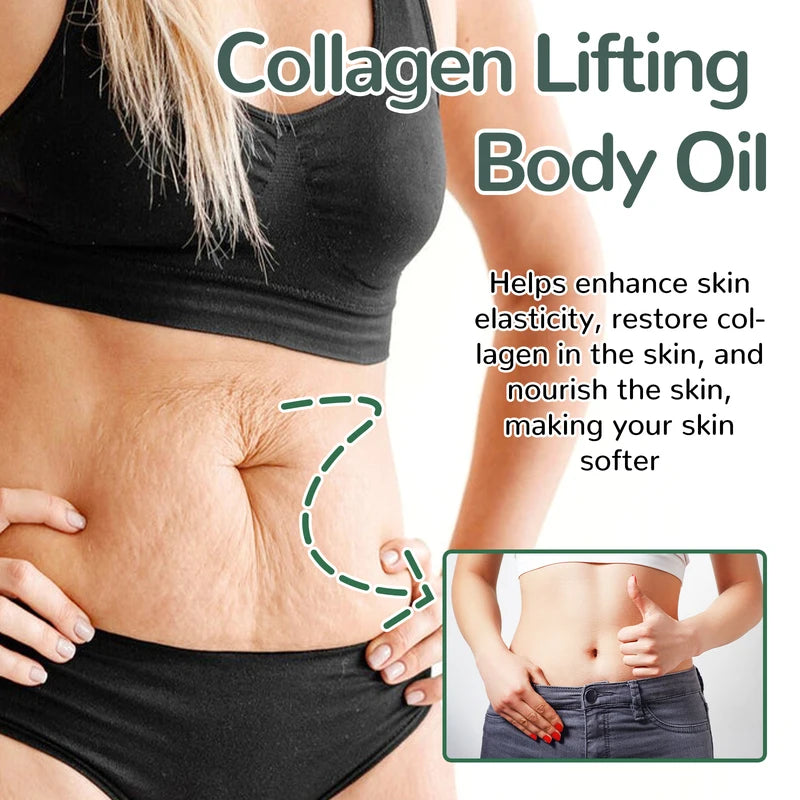 Collagen Body Oil for Skin Tightening & Moisturizing - Non-Greasy, 100ml
