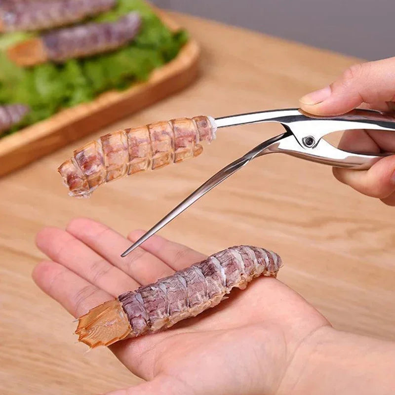 Stainless Steel Shrimp Peeler Fish Line Cutter Seafood Tool Kitchen Utensil