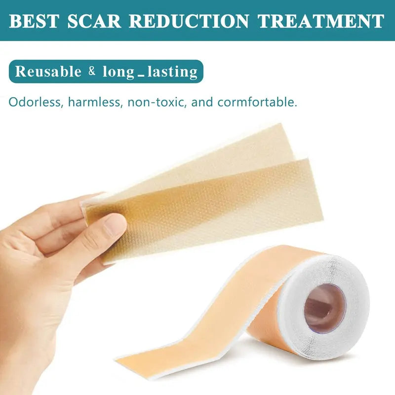 Silicone Scar Sheets Roll - Waterproof Breathable Skin Cover Tape, 4cm x 150cm