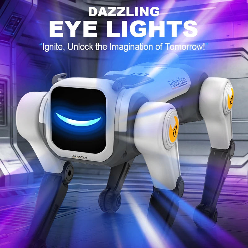 Interactive Robotic Dog Toy with Voice Control & Stunts - Kid's Gift