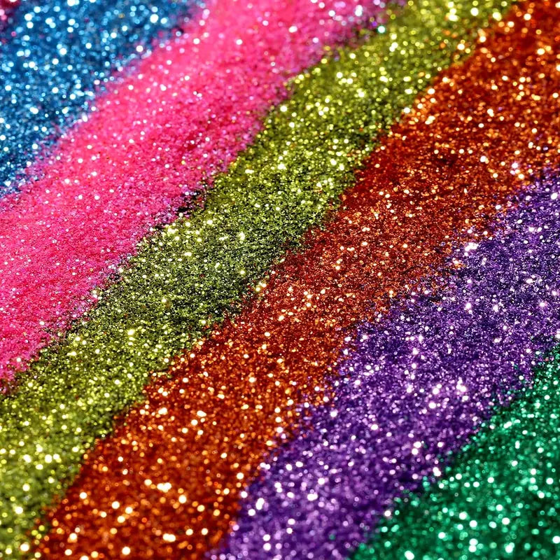 Sparkly Fine Glitter for Crafts & Nails - 32 Colors Rainbow Body & Face Glitter Powder