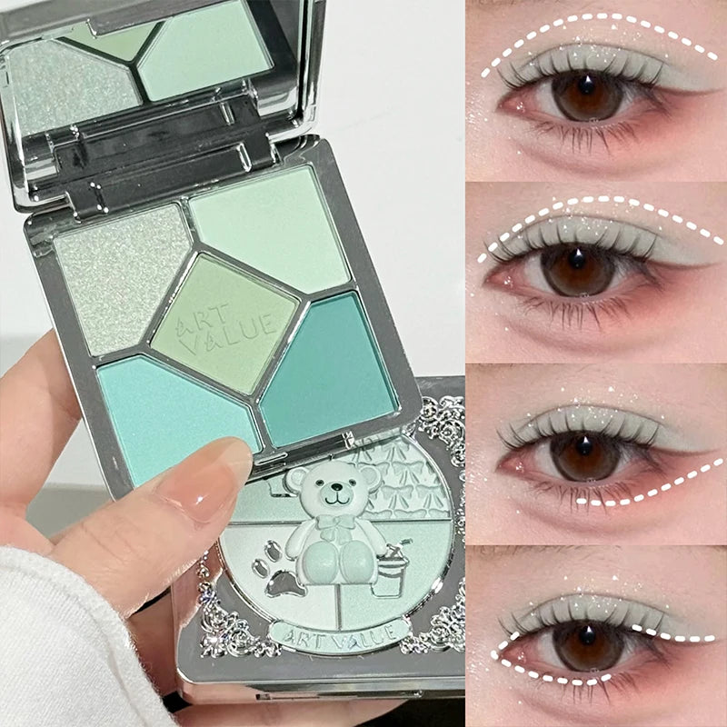 Multi-Color Eyeshadow Palette with Glitter and Matte Finishes for Women - Long Lasting Makeup