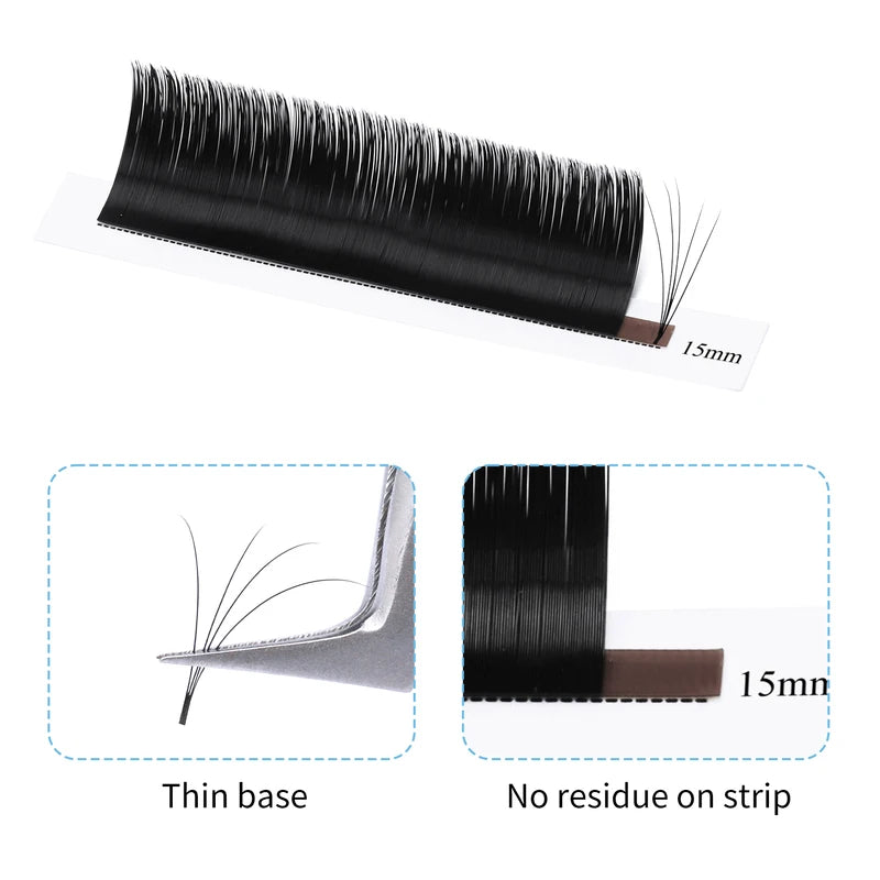 Easy Fanning Flowering Volume Faux Mink Eyelashes - Natural Long Lash Extensions