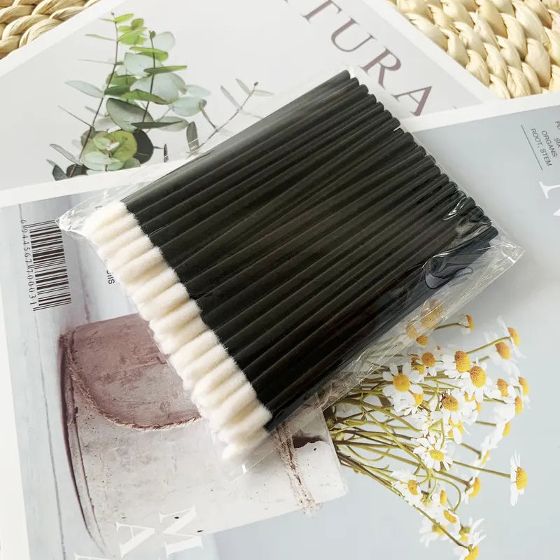 Disposable Lip & Lash Brush Set - Makeup Applicators for Eyelash Extension Tools, 100/500pcs