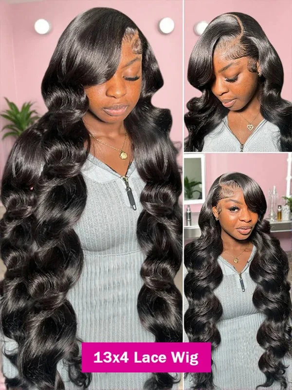40 Inch Body Wave HD Lace Frontal Wig - Human Hair, Pre-Plucked, Brazilian, Black Women