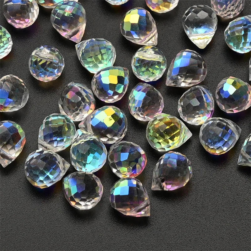 Crystal Beads for Jewelry Making 10x8mm Shiny Faceted Glass Beads