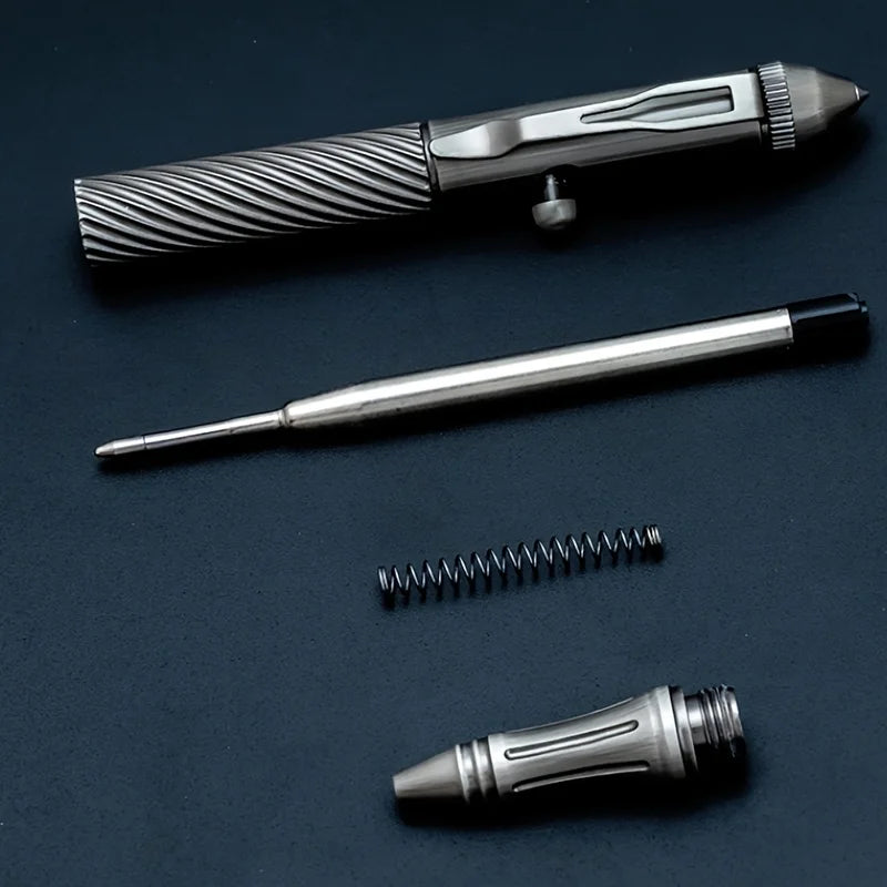 Heavy Metal Retro Style Brass Ballpoint Pen with Tungsten Steel Nib for Business and Gift Use