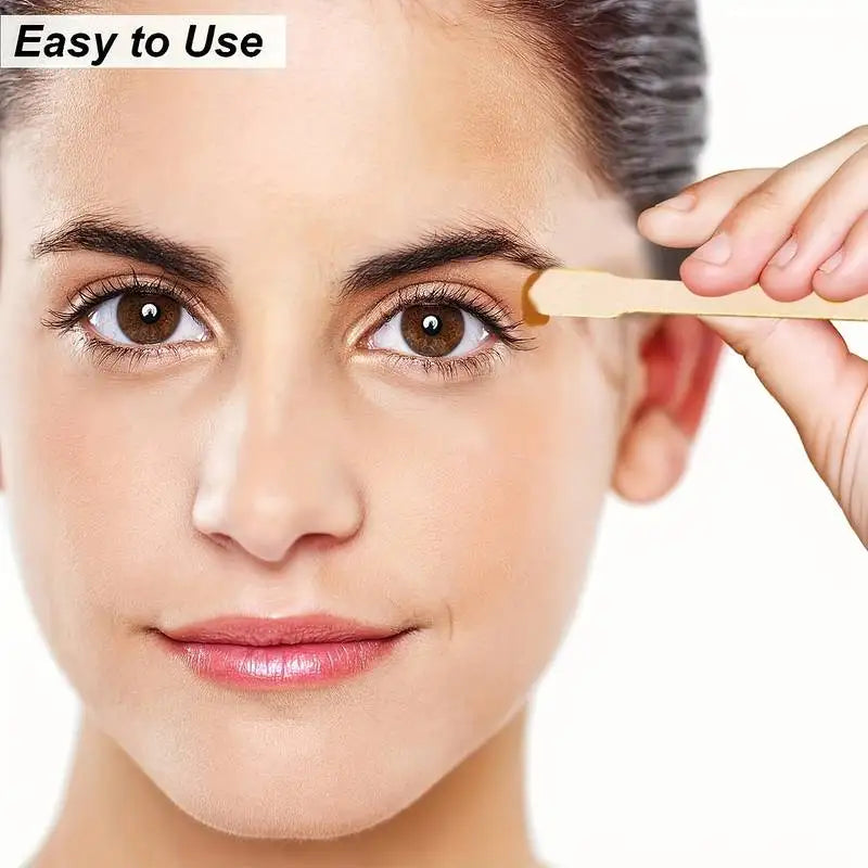 Eyebrow Wax Kit for Shaping Hair Removal Cold Sugar Wax 60g Travel & Home Use