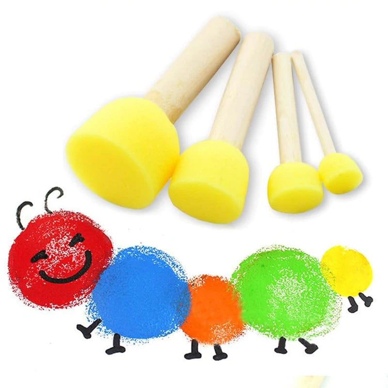 Painting Sponge Seal Brush Kit for DIY Art and Printing - Multiple Colors