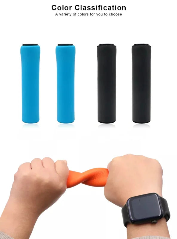 Silicone Handlebar Grips for Mountain Bike & Cycling - Anti Skid Shock Absorbing
