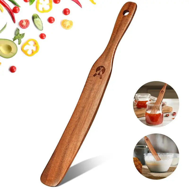 Wooden Sourdough Starter Mixer Stirring Spatula Kitchen Utensil - Eco-Friendly