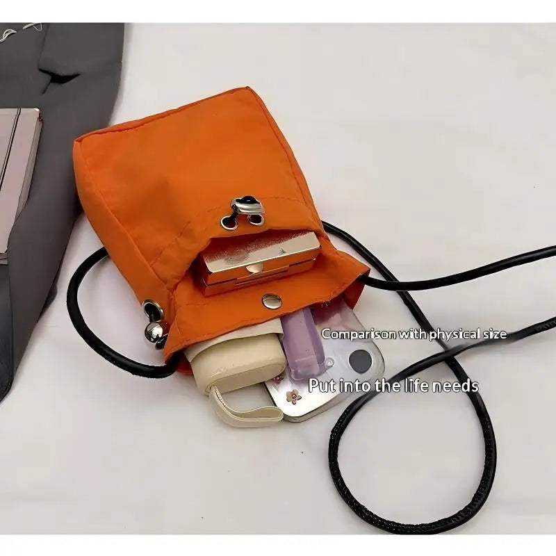 Mini Nylon Crossbody Bag with Multiple Colors - Compact Phone Wallet Purse