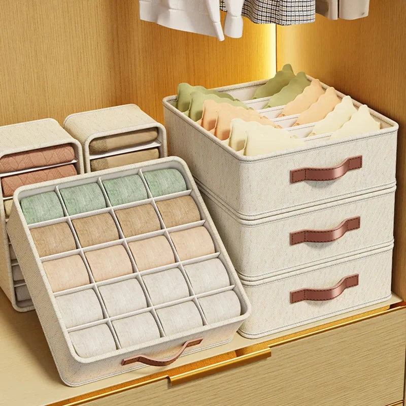 Clothes Storage Box Drawer Organizer for Socks, Underwear, Ties & Accessories