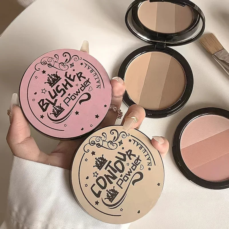 Matte Eye Shadow Palette with Blush and Contour - Multiple Colors