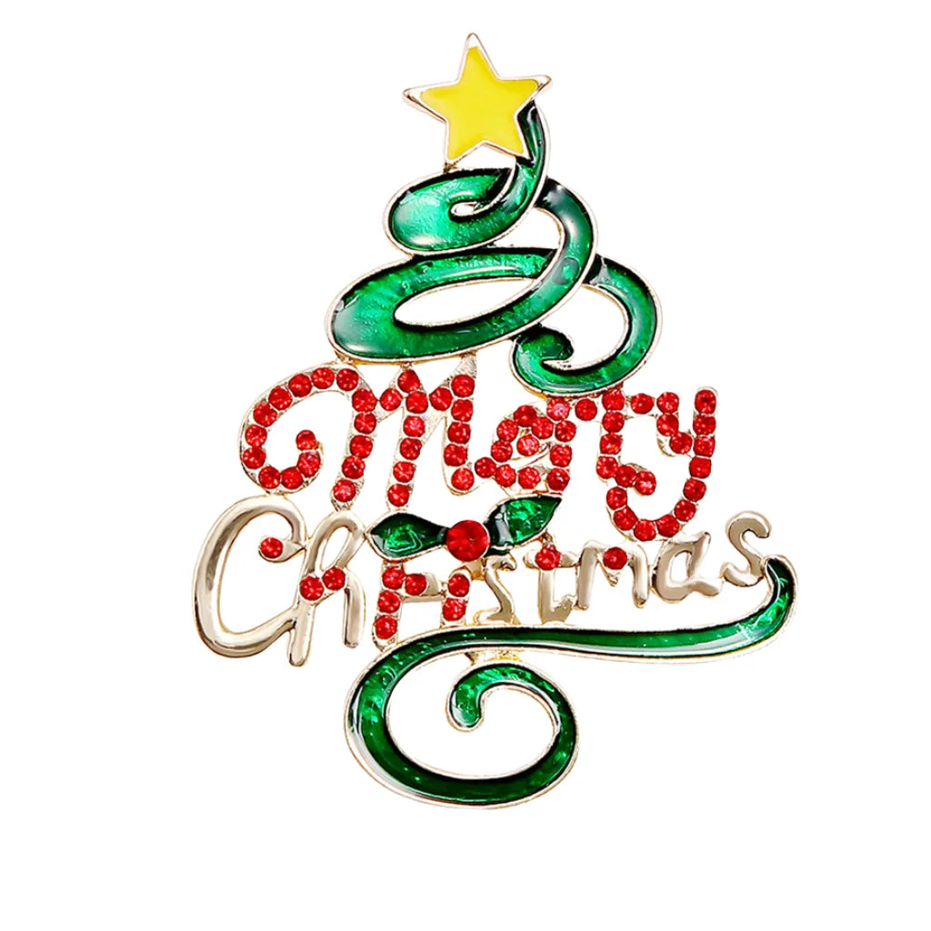 Luxury Christmas Dog and Cat Wreath Brooches - Holiday Animal Accessories
