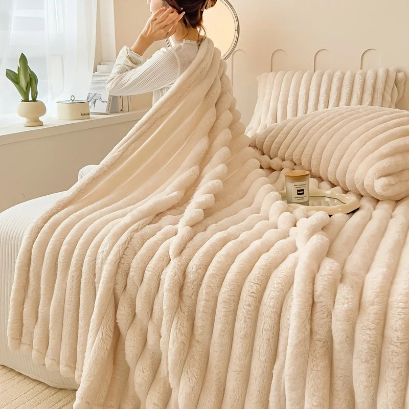 Multifunctional Flannel Blanket - Soft Warm Bed Sheet Sofa Throw Nap Cover