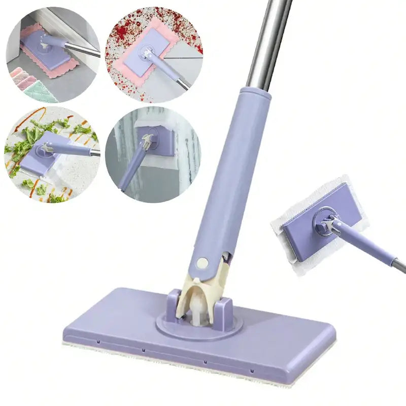 Indoor Quick Dry Dust Mop with Adjustable Handle for Home Cleaning