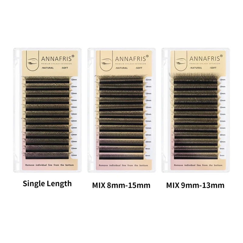 Pre-Made 7D W Shape Eyelash Extensions - Natural Soft Flower Fans, Multiple Sizes & Curls