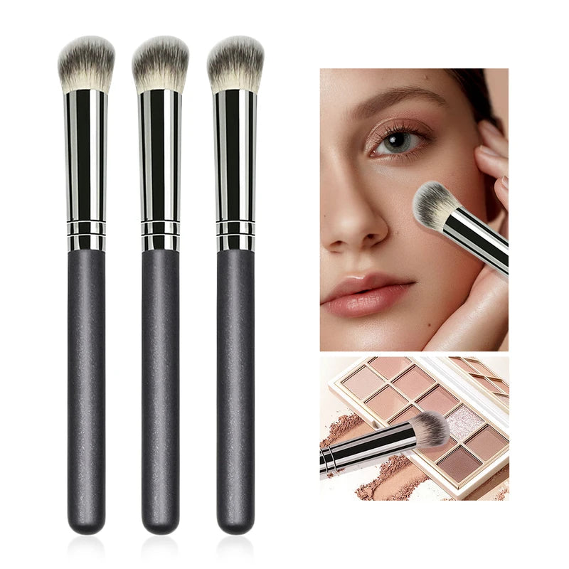Precision Concealer Brush for Dark Circles & Tear Troughs - Dense Flat Head Makeup Tool