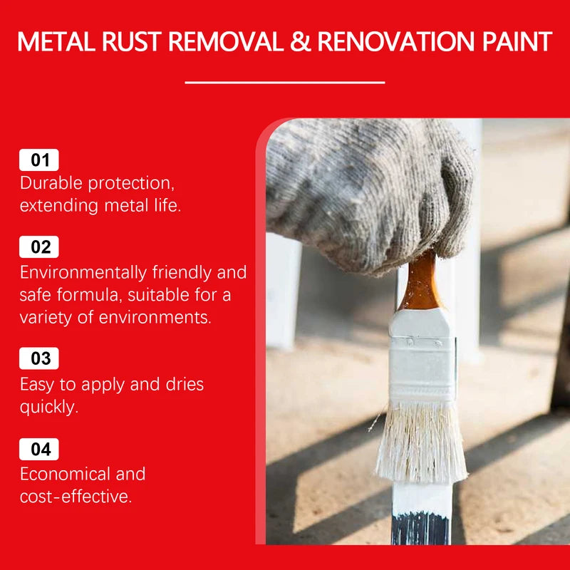 Water-Based Metal Anti-Rust Paint - Waterproof, Rust-Proof Primer for Metal Surfaces