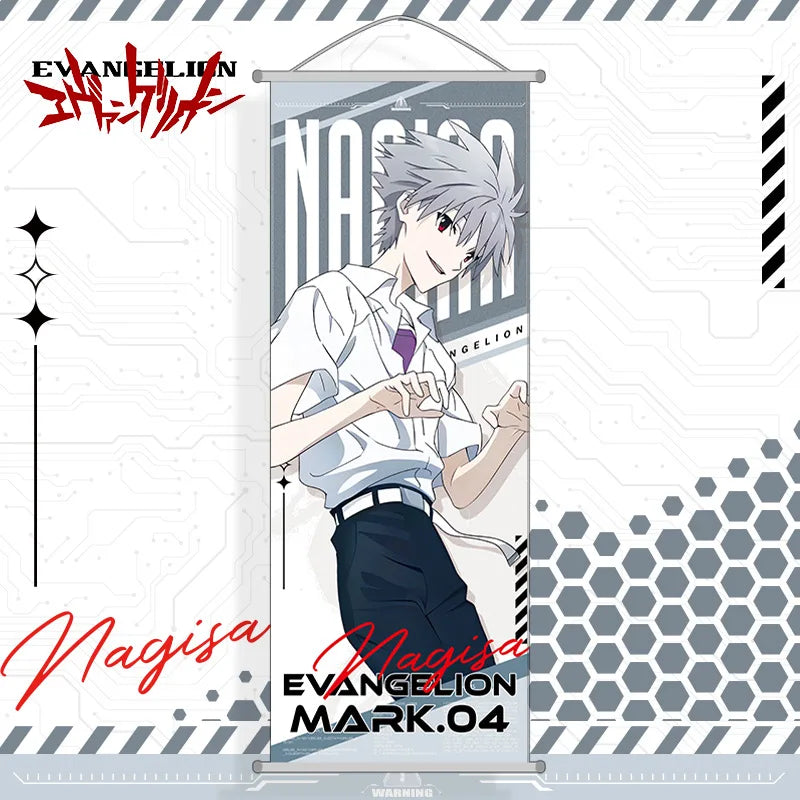 Anime Wall Art Scroll - Neon Genesis Evangelion Rei Ayanami Room Decor