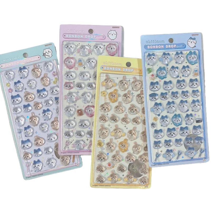 Cute 3D Jelly Stickers Cartoon Decal for Laptop Scrapbook Kawaii DIY Kids Gift