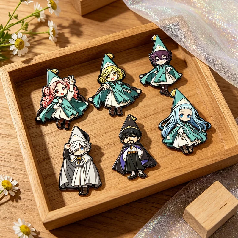 6pc Witch Hat Enamel Pin Set for Cosplay & Magical Accessories
