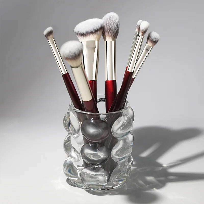 Professional Makeup Brush Set - 9 Synthetic Brushes for Face & Eyeshadow