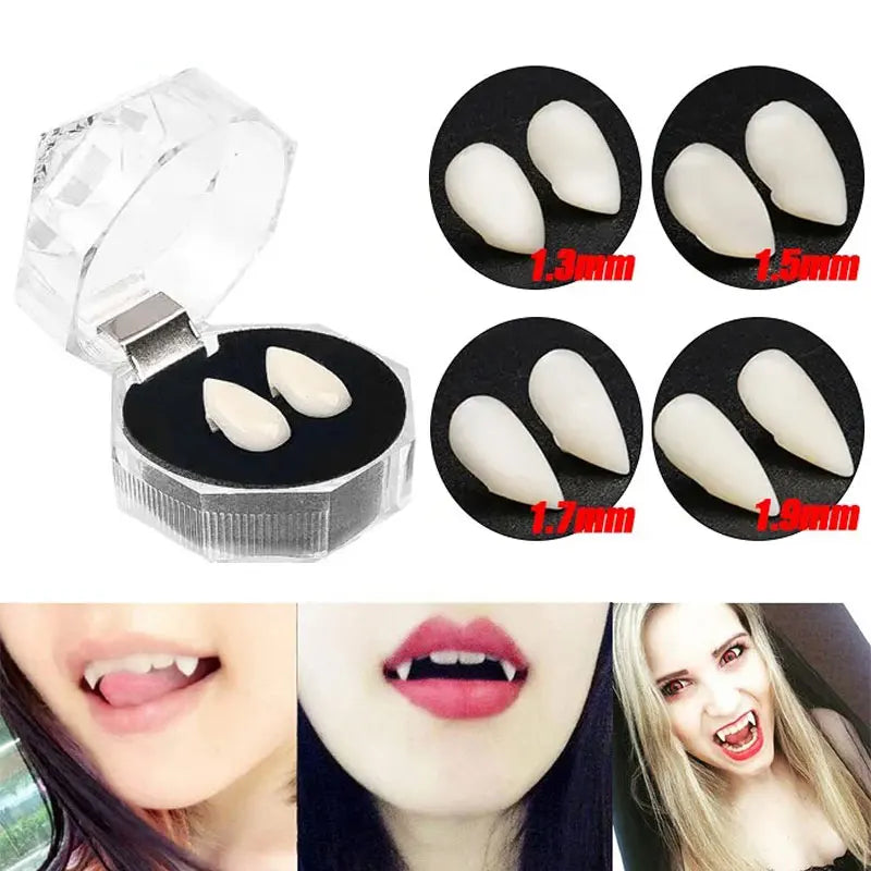 Halloween Vampire Teeth Fangs Prop Set - DIY Costume Cosplay Party Decorations