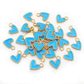 50 Pcs Colorful Alloy Heart Charms for Jewelry Making - DIY Pendants & Accessories