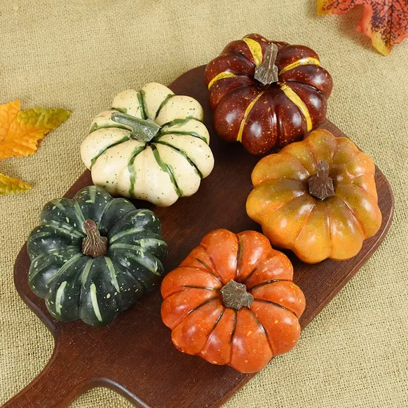 Autumn Faux Pumpkins Decorations for Thanksgiving Harvest Home DIY Crafts Halloween