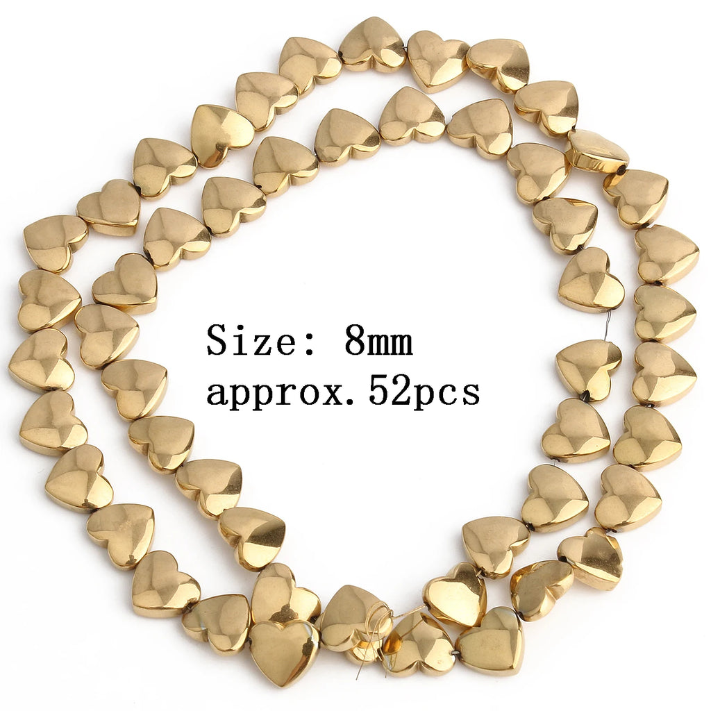 Natural Hematite Beads Heart Star Spacer Loose Beads for Jewelry Making